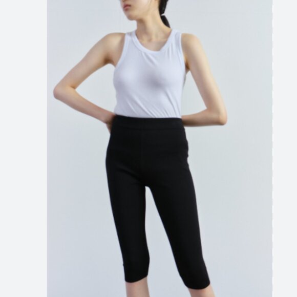 MIJEONG PARK Knee Length Knit Shorts Black Size Small NWT - Picture 3 of 8